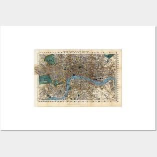 Map of London, 1860 (E056/0113) Posters and Art